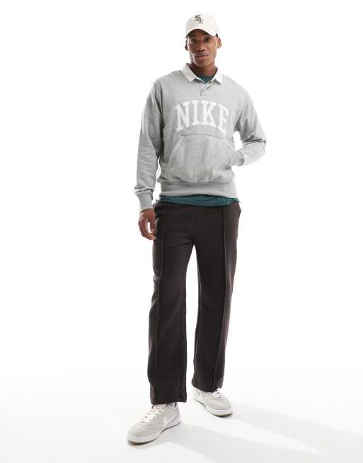 Nike Club longsleeve polo in gray | ASOS