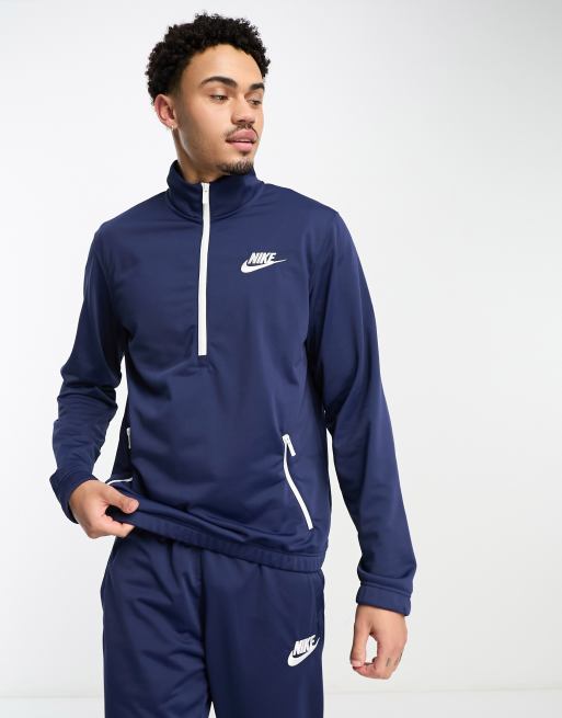 Nike - Club - Marineblåt træningssæt med kort lynlås, 3 af 4