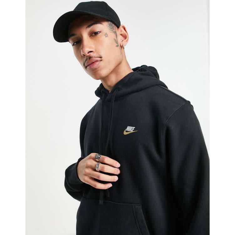 Nike grey outlet hoodie black logo