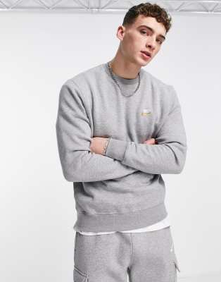 nike club sweatshirt grey