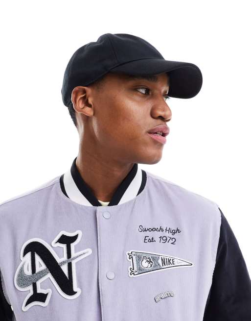 Nike metal swoosh cap black store