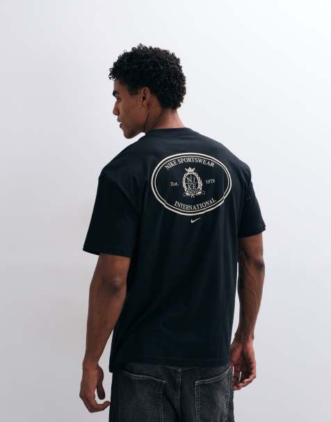 Nike Club NCC backprint logo t-shirt in black - view 1
