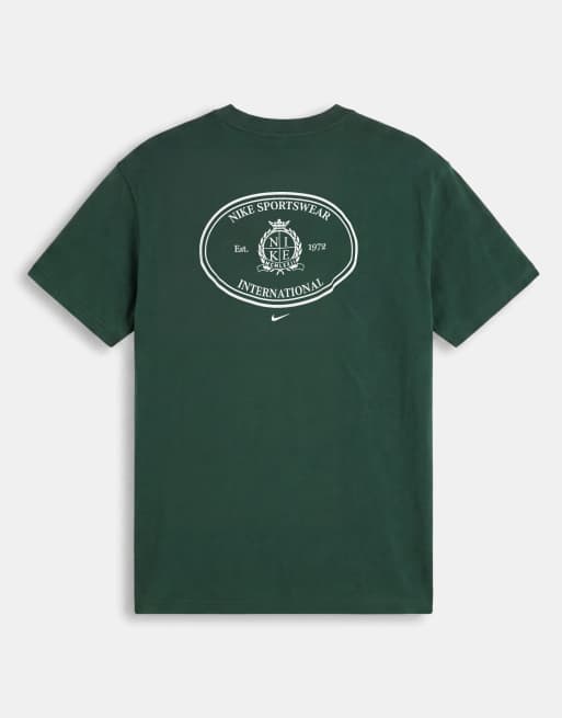 Nike Club NCC T-Shirt mit Rückenprint-Logo in Grün, 7 von 9
