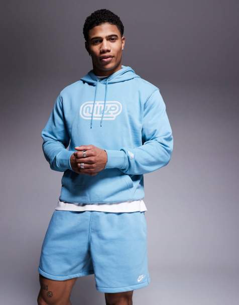 Nike – Club – Niebieskie szorty z materiału frotté - view 1