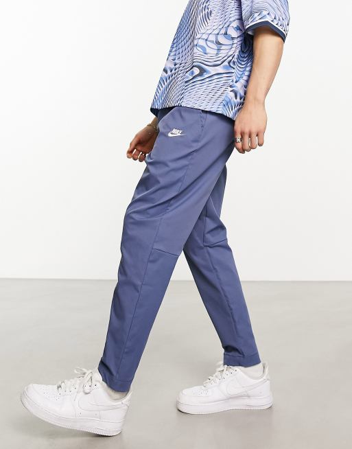 Nike – Club – Niebieskie zwężane spodnie z tkaniny