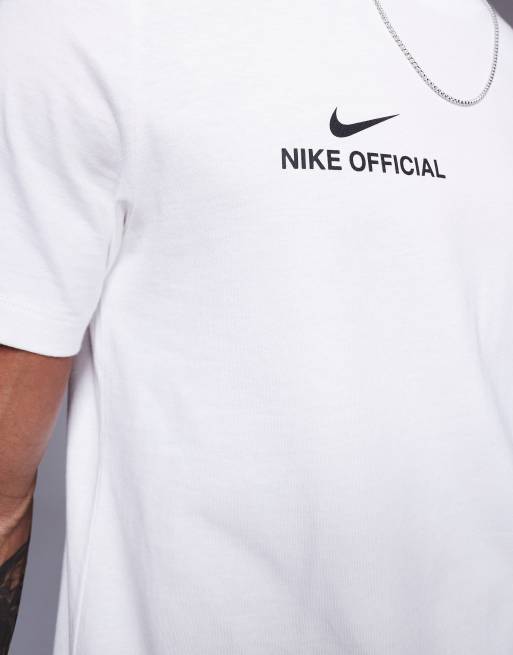 Nike - Club Officiali - T-shirt bianca con stampa sul retro, 4 di 5
