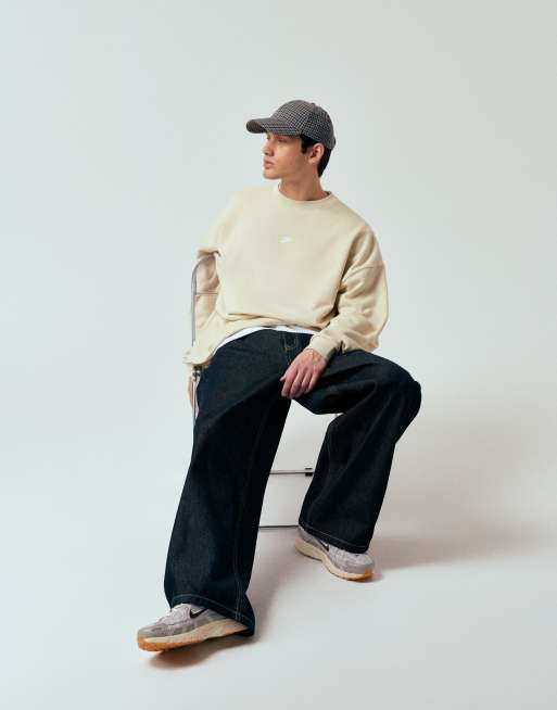 Nike - Club - Oversized beige sweatshirt i frotté, 2 af 5