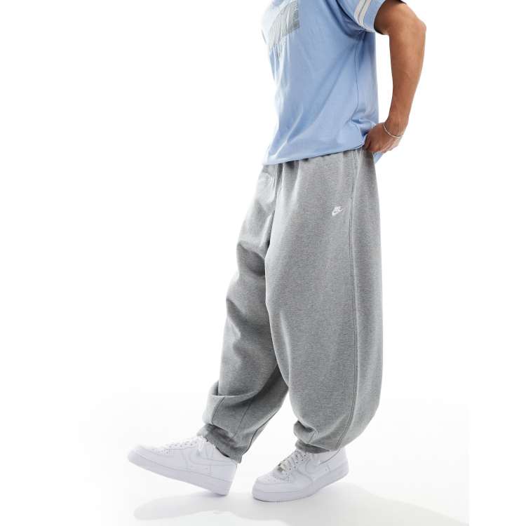 Nike Club Oversized joggingbroek van badstof in grijs ASOS