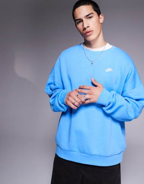 Nike Club oversized sweatshirt in blue - view 1