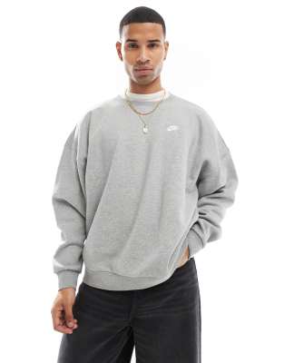 Nike Nike Club oversized sweatshirt in grey