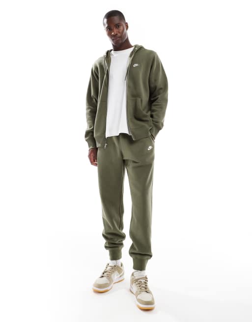 Nike - Club - Pantalon de jogging à chevilles resserrées en polaire - Kaki, 5 de 5