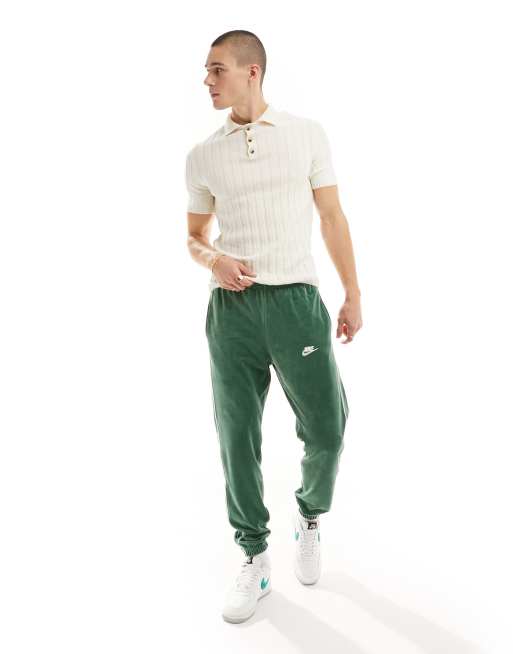 Nike - Exclusivité - Pantalon de jogging en velours - Vert d'extérieur