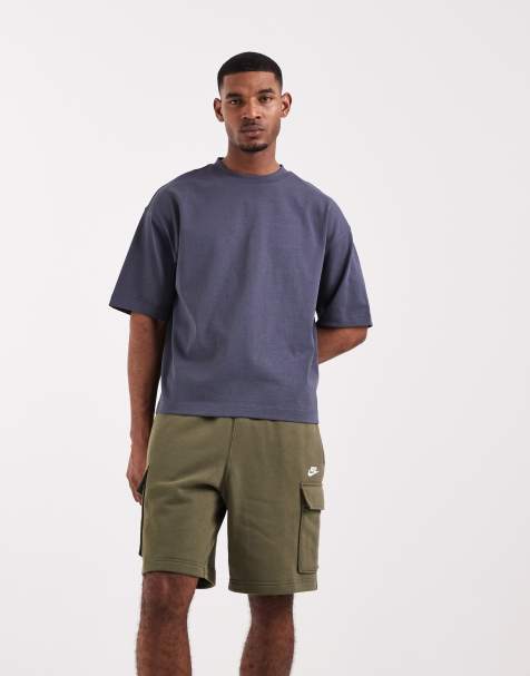 Pantaloni Cargo Lunghi 3/4 Da Uomo, Neri, Cotone, Stile Bermuda Con Tasche Multiple, Regolabili