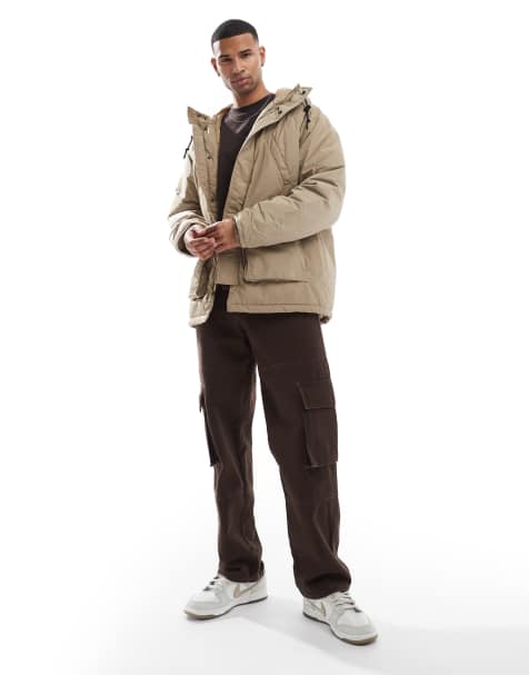 Nike Club parka jacket in khaki - view 1