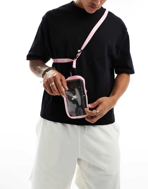 Nike Club phone pouch crossbody bag in soft pink, 4 of 4
