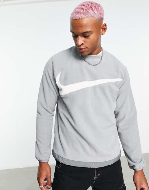 Nike gray club crewneck sweatshirt hotsell