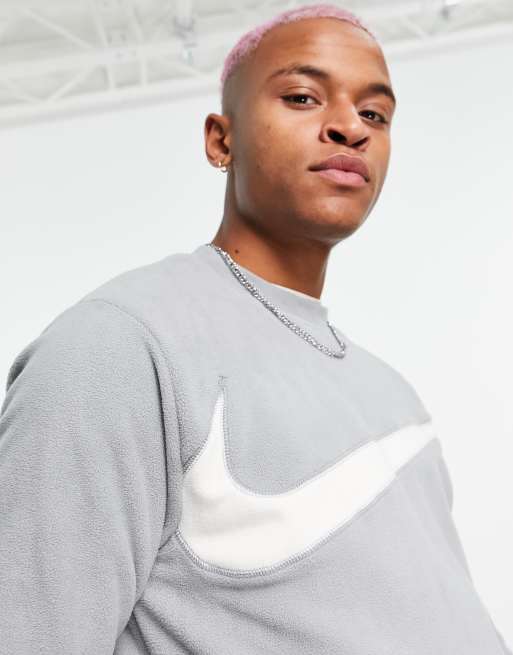 Nike Club Plus crew neck sweatshirt in gray