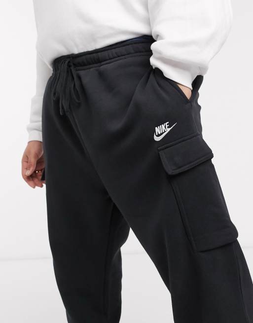 Nike club tall cuffed cargo joggers in blac new arrivals