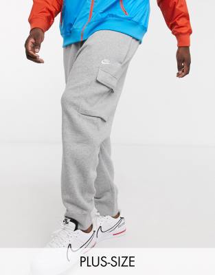 nike club cargo joggers grey