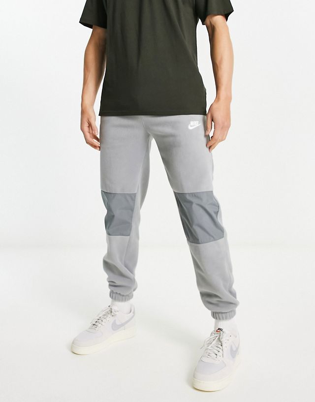 Nike Club Plus fleece sweatpants in gray