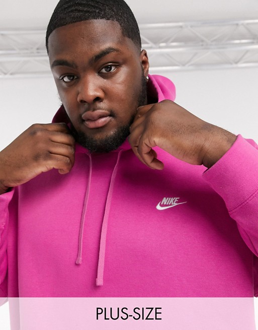 Nike Club Plus hoodie in pink