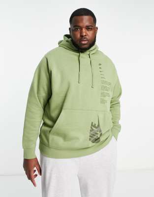 Nike club hoodie online in khaki