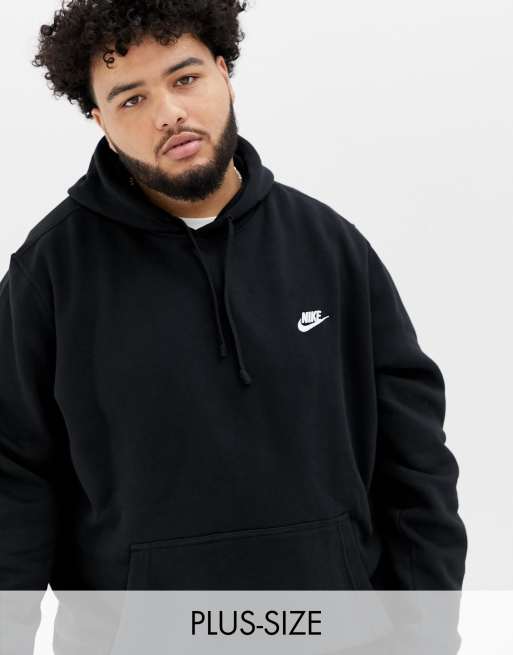 Nike Club plus overhead hoodie in black