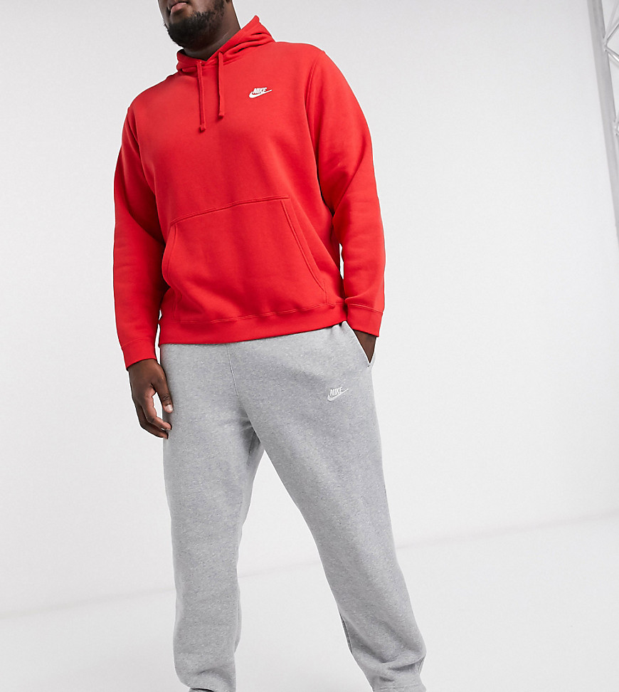 Nike Club Plus straight leg joggers in dark grey