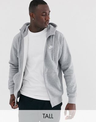 nike hoodie zip up grey