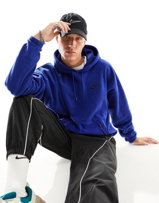 Nike Club Polar fleece hoodie in blue - ASOS Price Checker