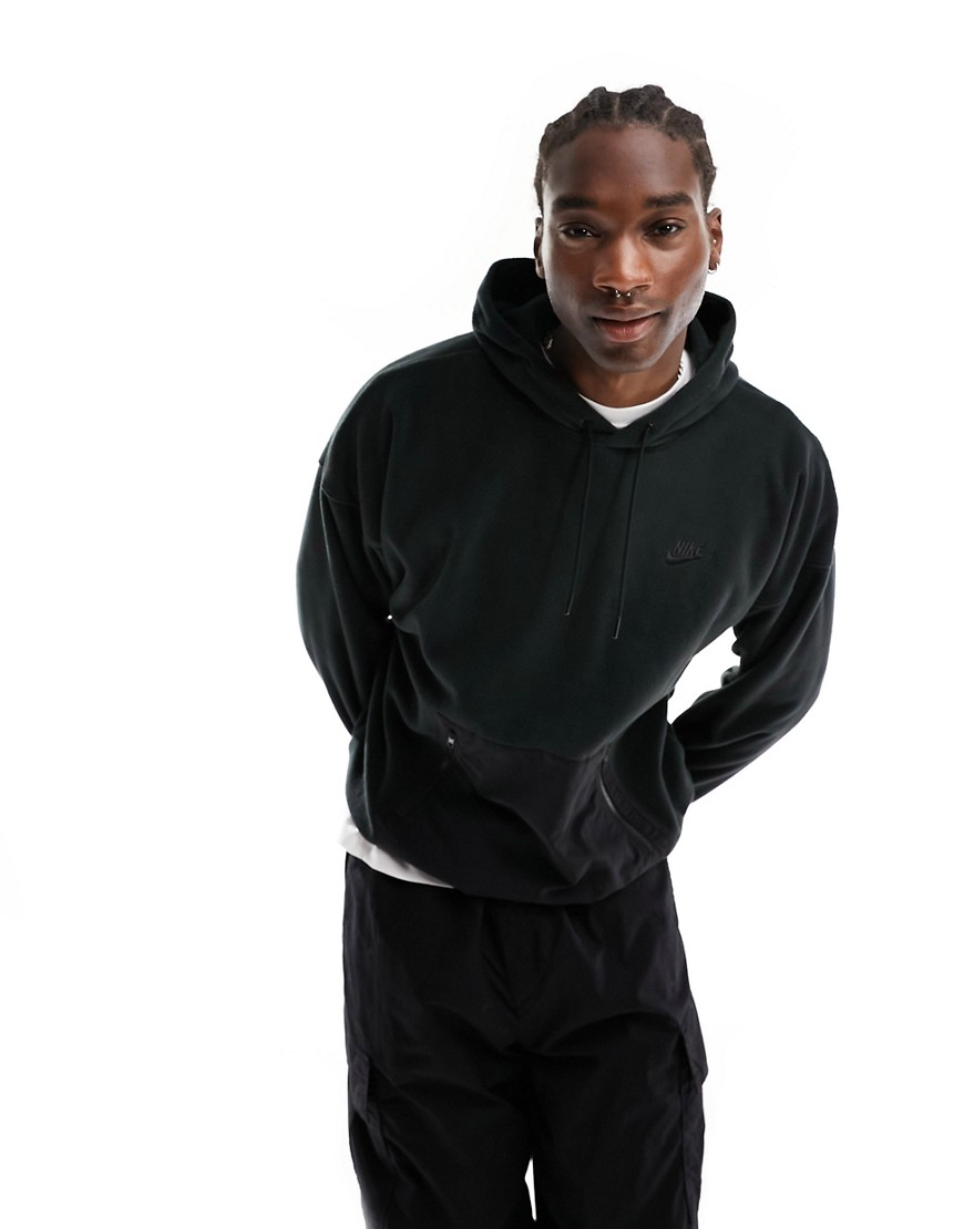 Nike Club Polar fleece hoodie in black