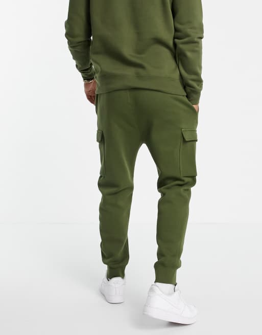 Nike – Club – Polarowe joggersy bojówki w kolorze khaki , 2 z 4