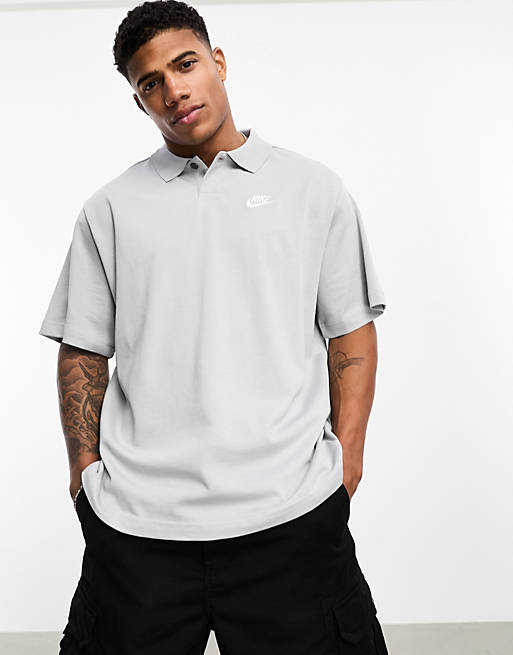 Nike Club polo shirt in grey | ASOS