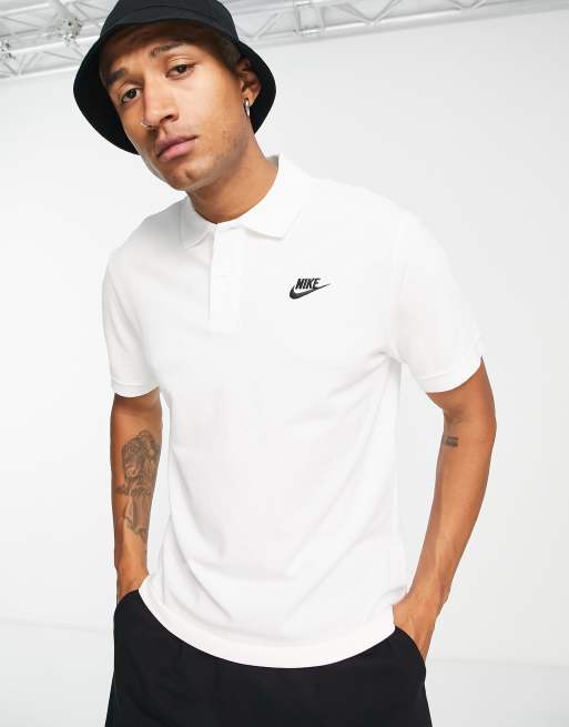 White nike store collared shirt