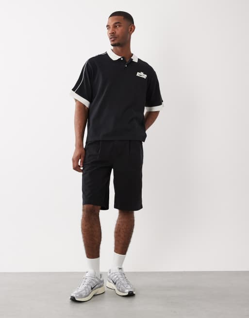 Nike Club polo soccer T-shirt in black , 2 of 5