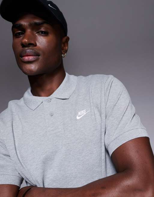 Nike Club Poloshirt in grijs ASOS