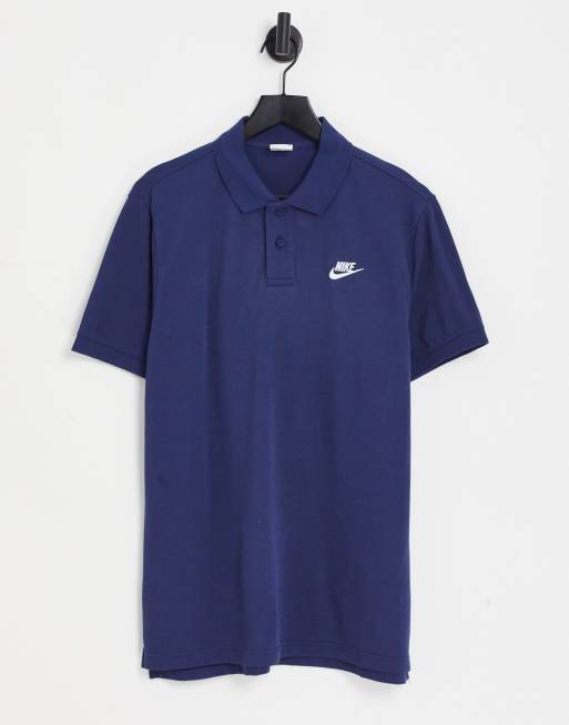 blue nike polo