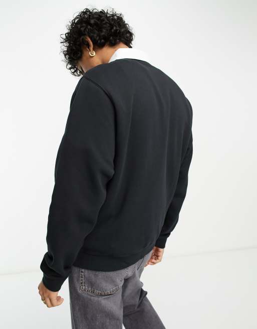 Nike - Club - Polotop met lange mouwen in zwart, 4 van 4