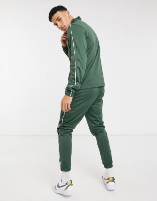 nike tracksuit set in khaki