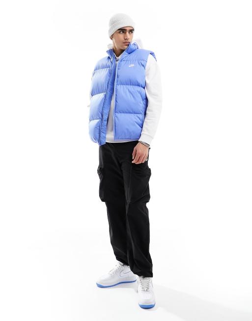 Nike Club puffer gilet in light blue ASOS