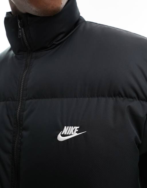 Nike Sportswear Club PrimaLoft PUFFER Down Vest Black White Logo