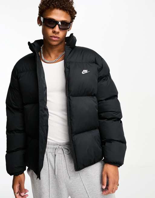 Nike Club Puffer jacket in black ASOS