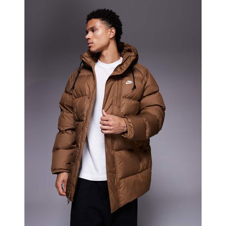 Nike Club puffer jacket in brown | ASOS
