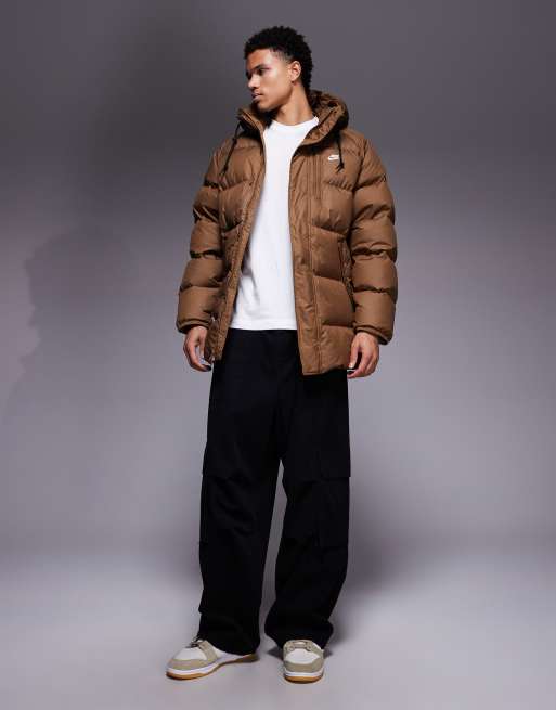 Nike Club puffer jacket in brown | ASOS
