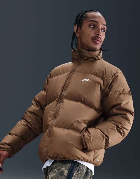 Nike Club puffer jacket in brown - view 1