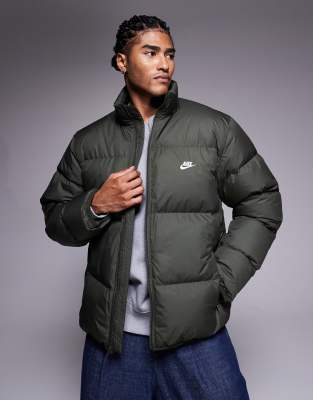 Nike Club Puffer Jacket In Gray