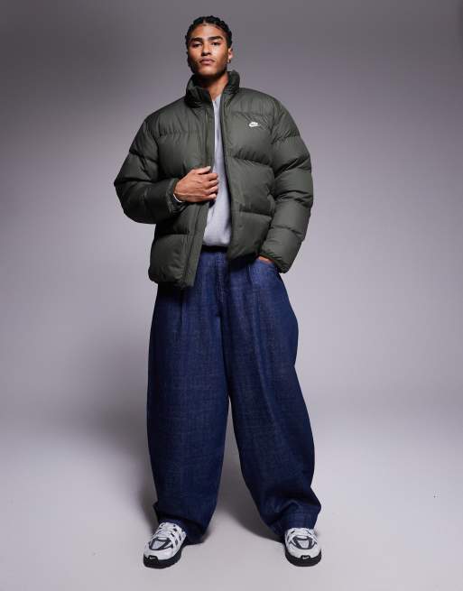 Nike Club puffer jacket in dark green, 2 of 5
