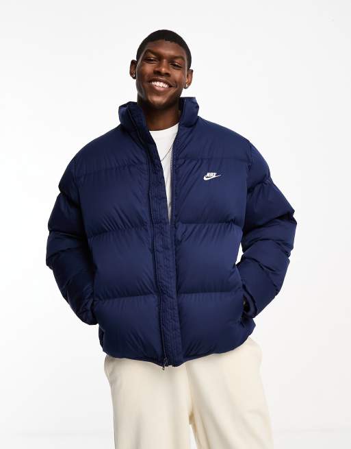 Nike Club Puffer jacket in navy | ASOS