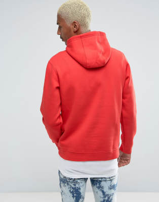 nike club red swoosh logo hoody