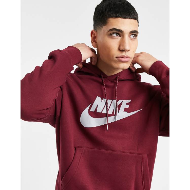 Maroon nike best sale hoodie mens